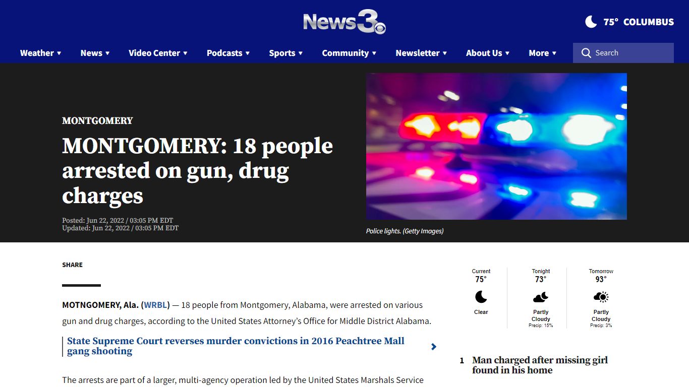 MONTGOMERY: 18 people arrested on gun, drug charges | WRBL